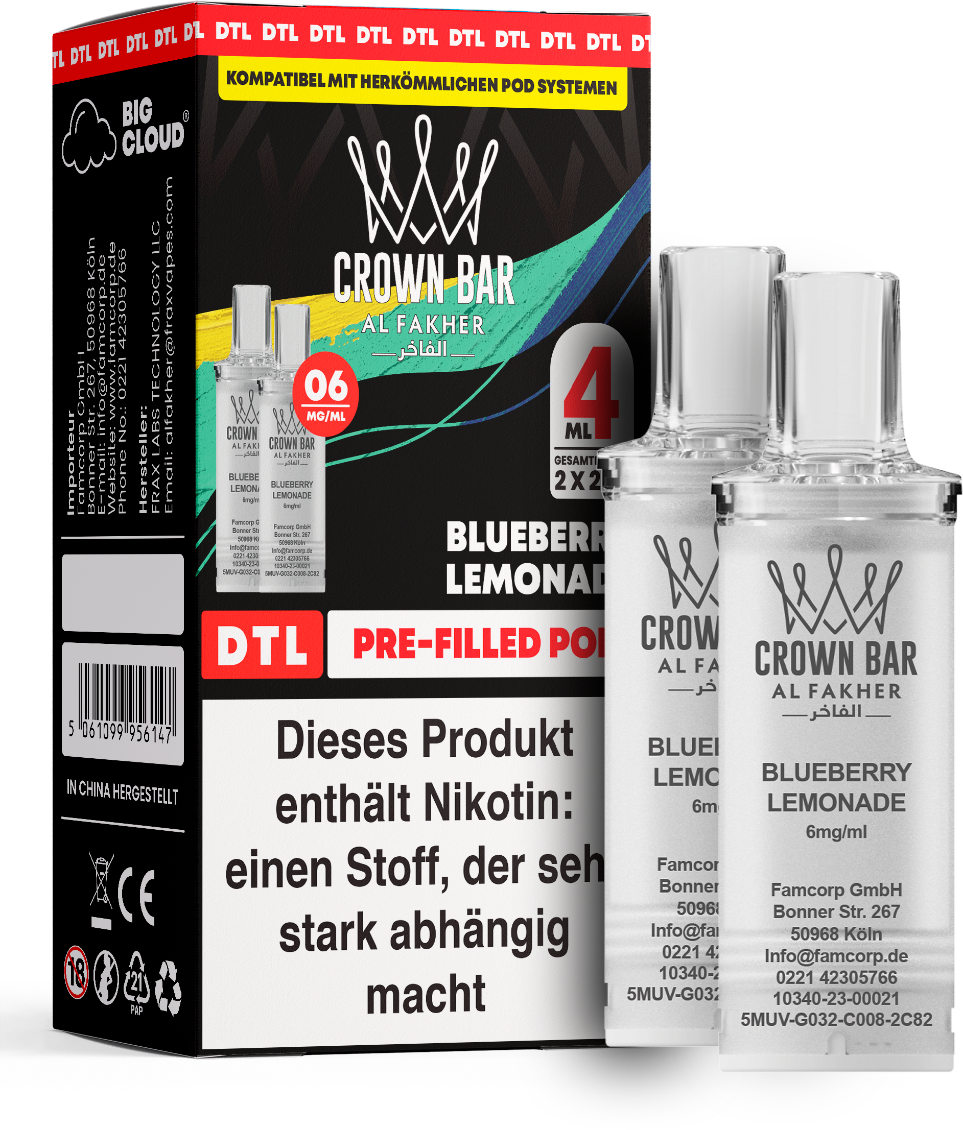 Al Fakher Blueberry Lemonade Pod (DTL)