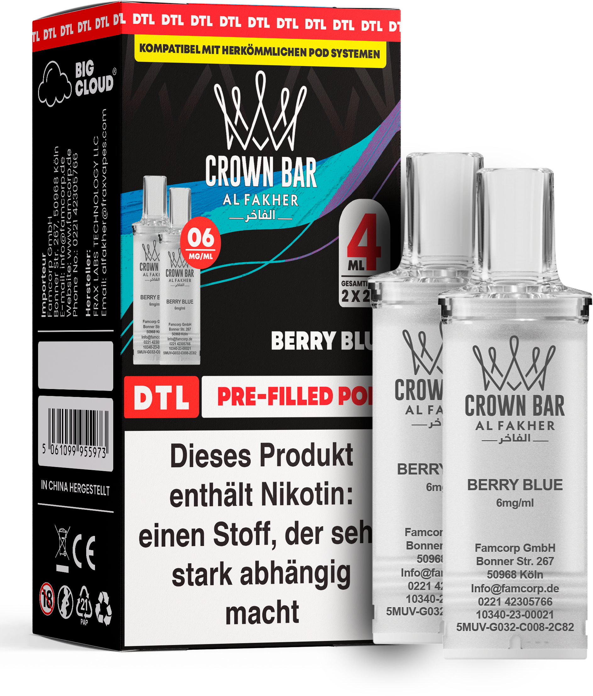 Al Fakher Berry Blue Pod (DTL)