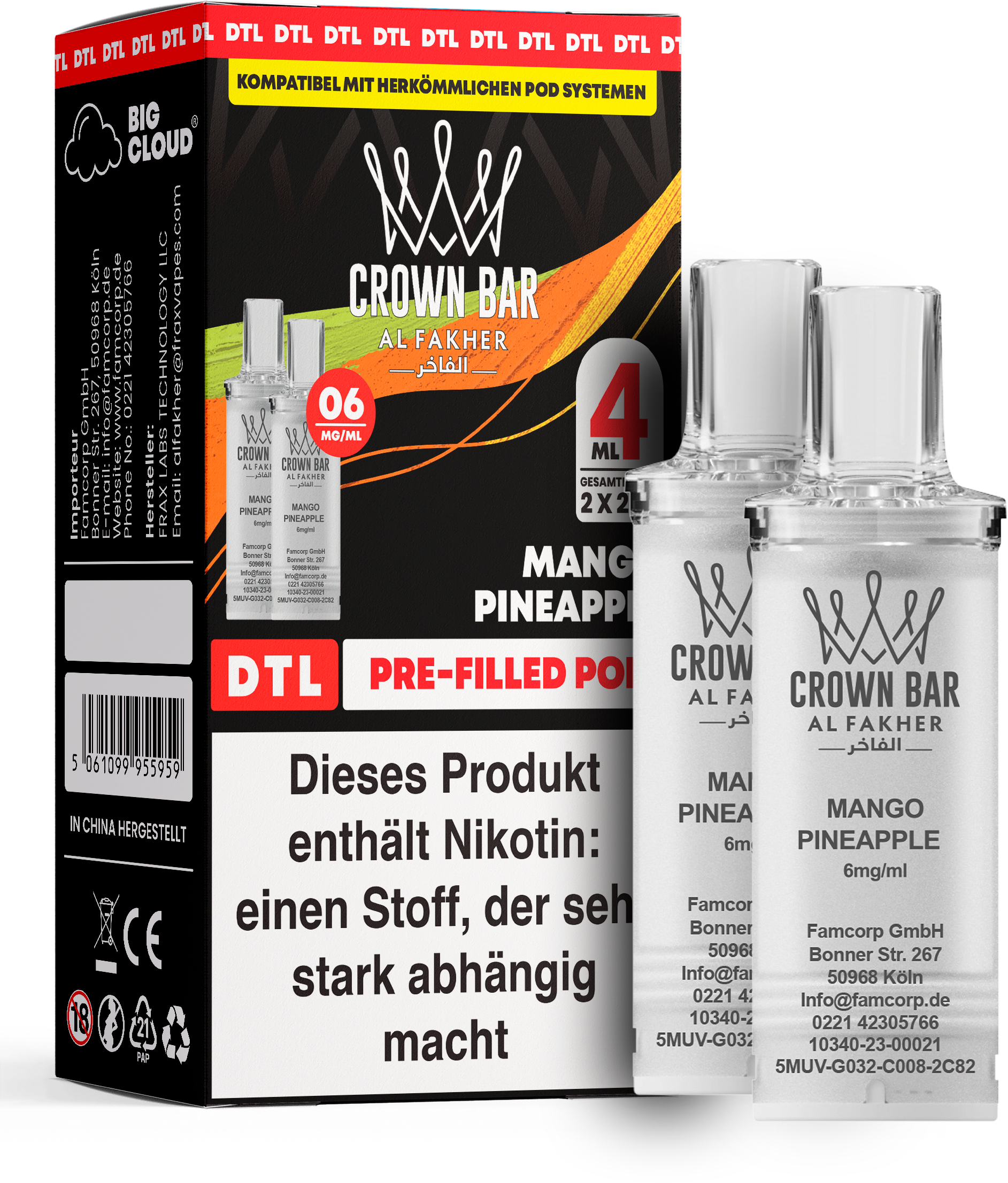 Al Fakher Mango Pineapple Pod (DTL)