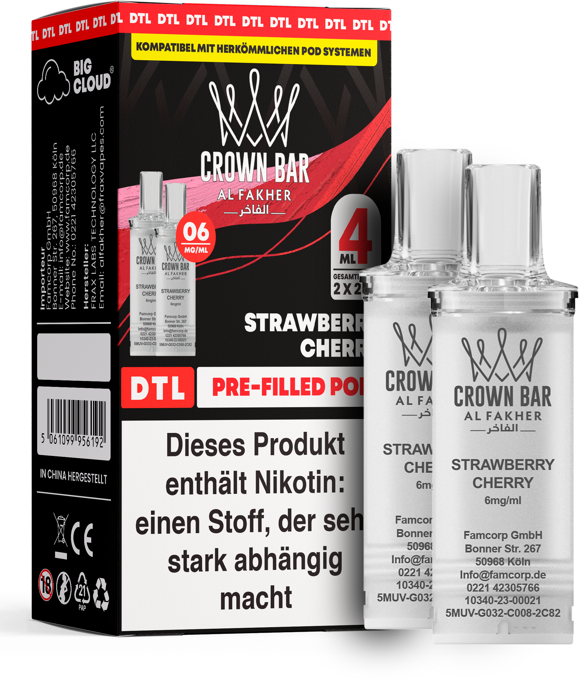 Al Fakher Strawberry Cherry Pod (DTL)