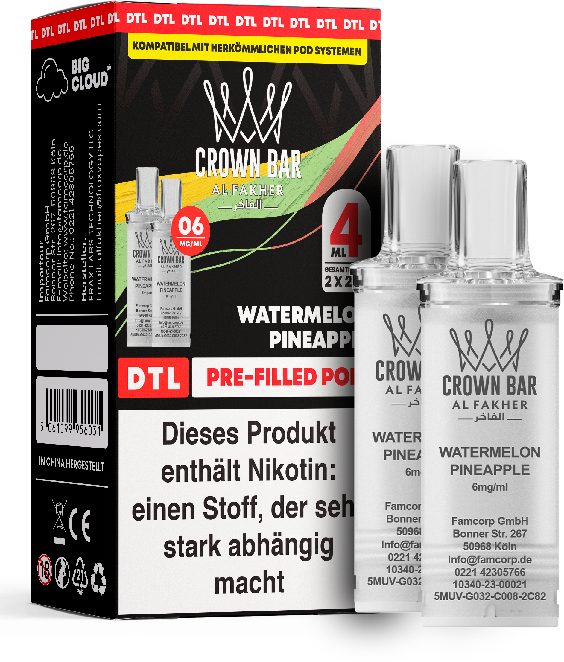 Al Fakher Watermelon Pineapple Pod (DTL)