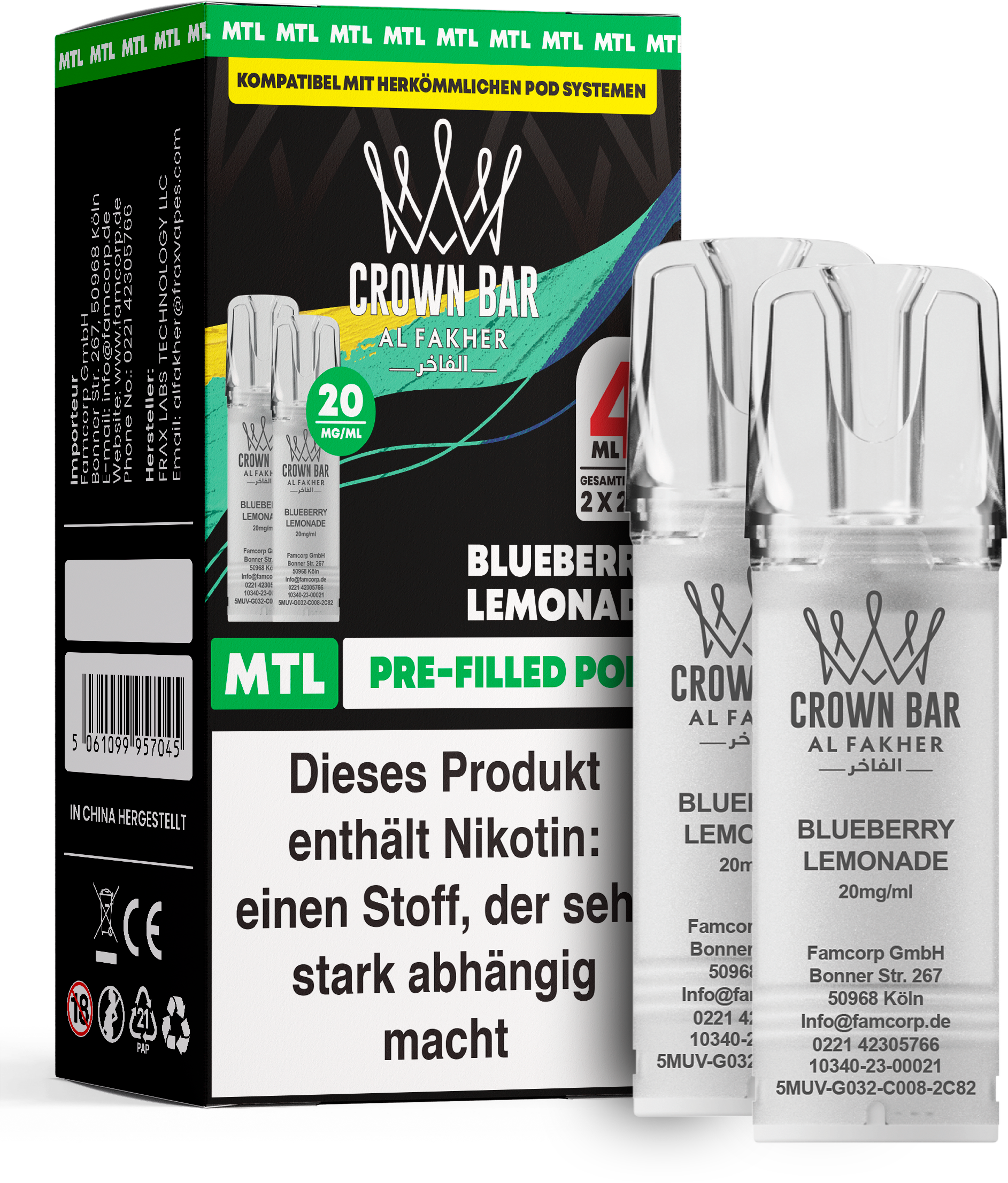 Al Fakher Blueberry Lemonade Pod (MTL)