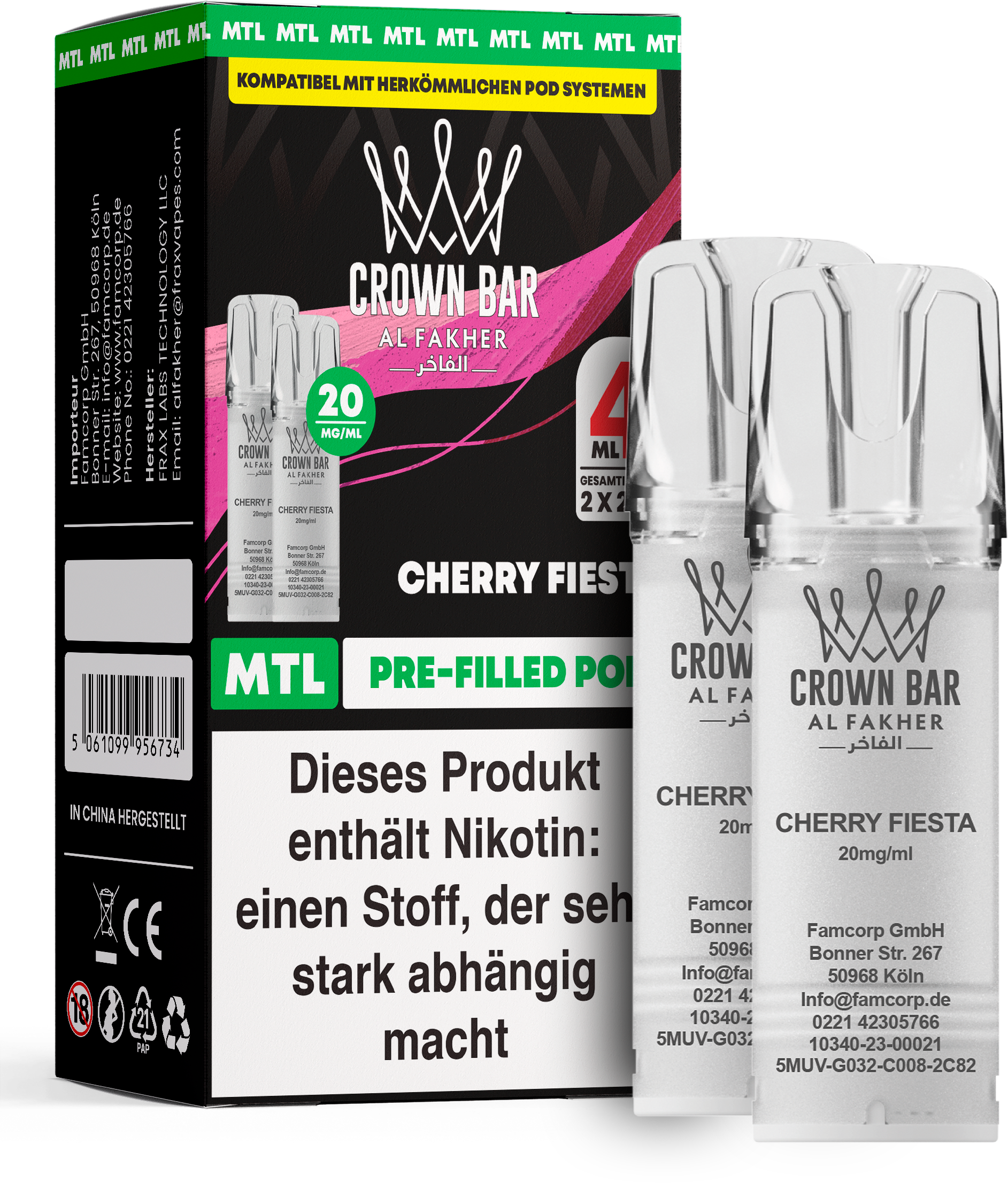 Al Fakher Cherry Fiesta Pod (MTL)