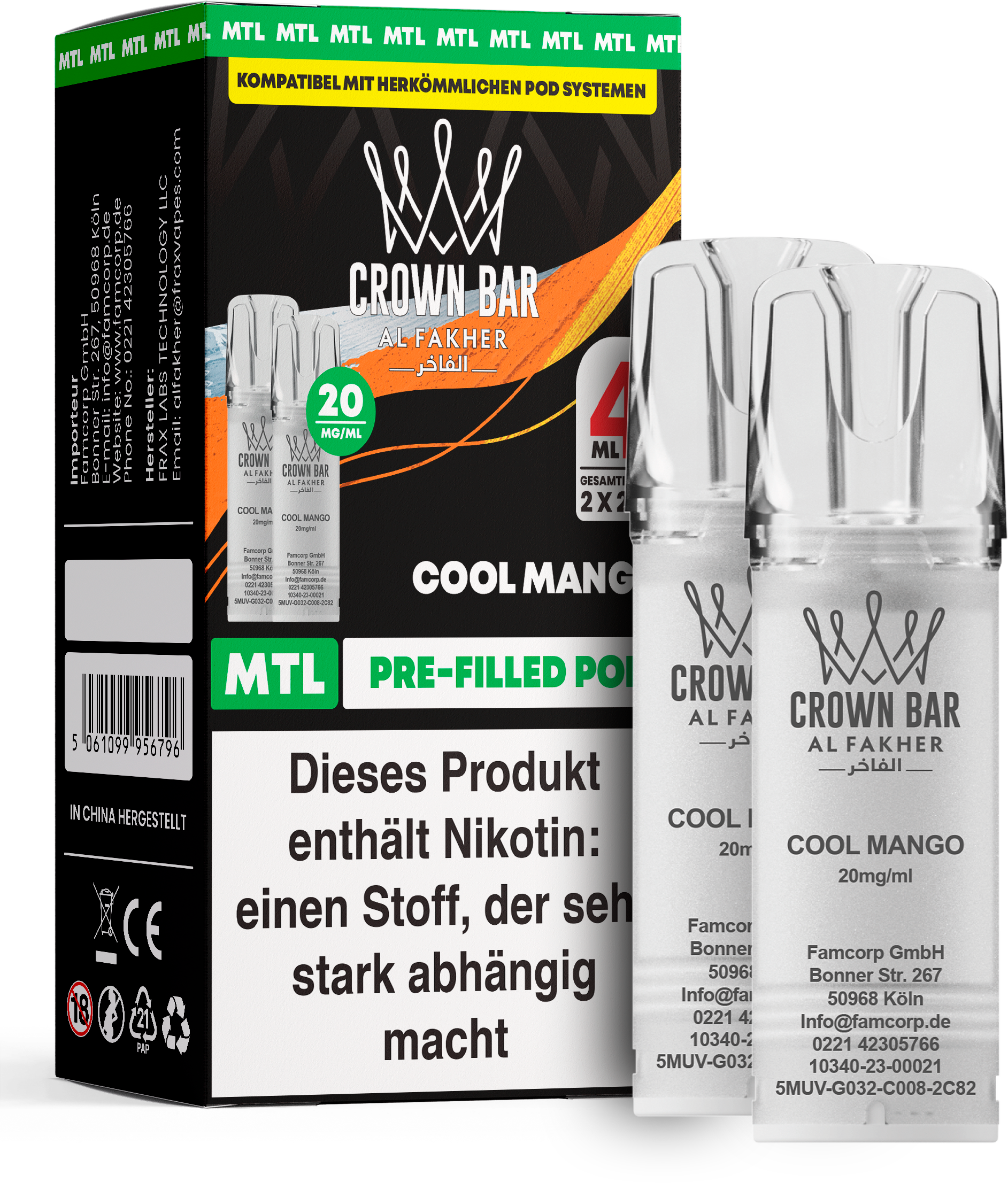 Al Fakher Cool Mango Pod (MTL)