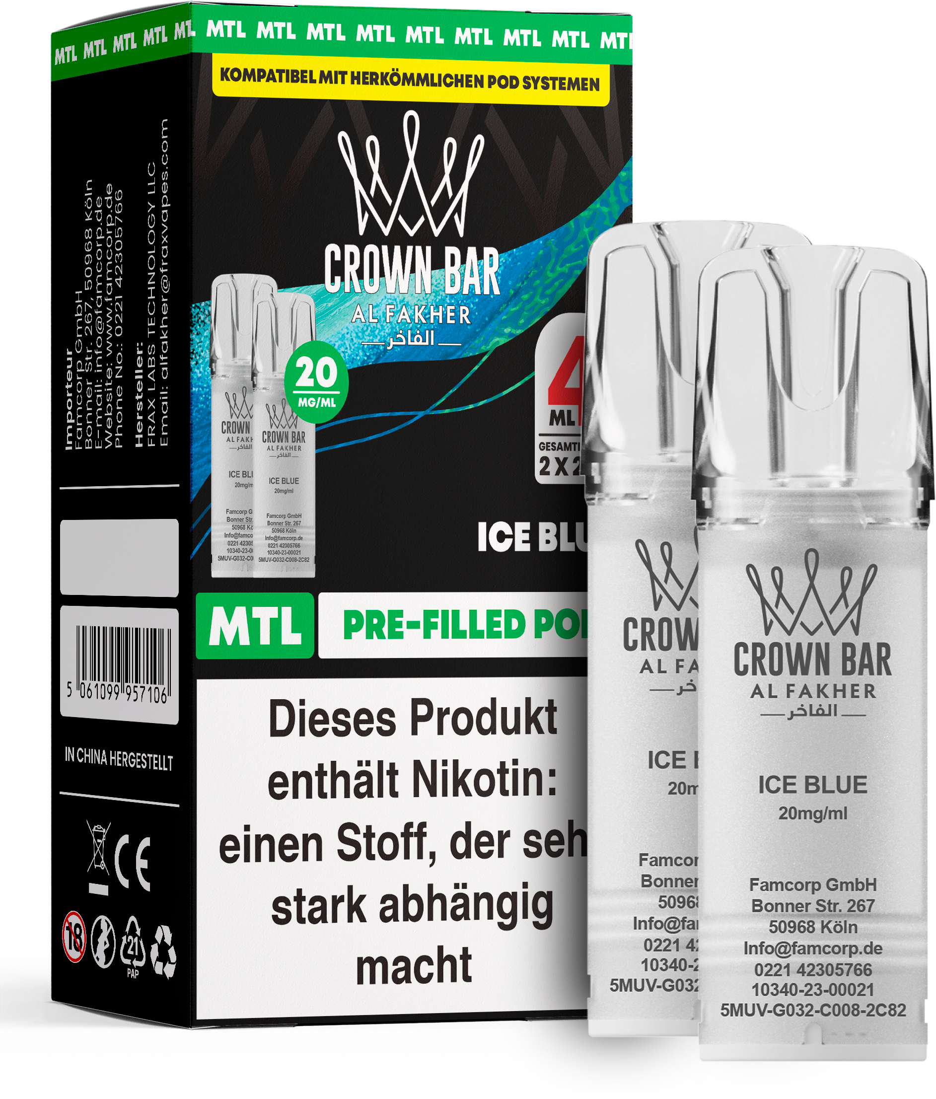 Al Fakher Ice Blue Pod (MTL)