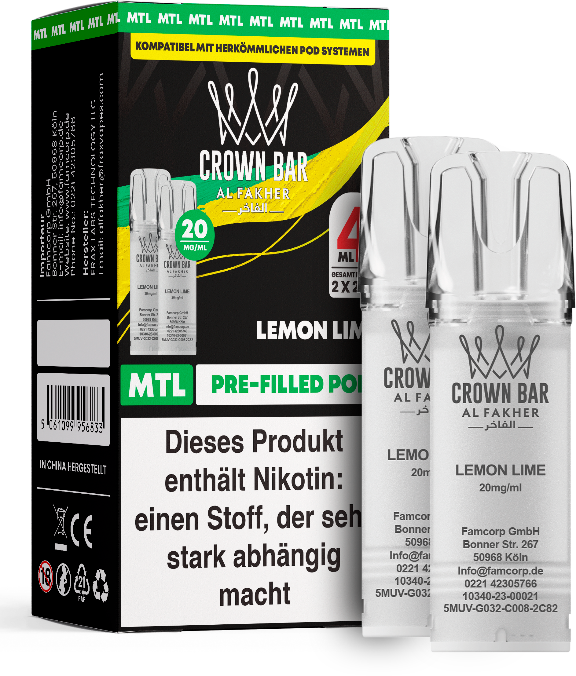 Al Fakher Lemon Lime Pod (MTL)