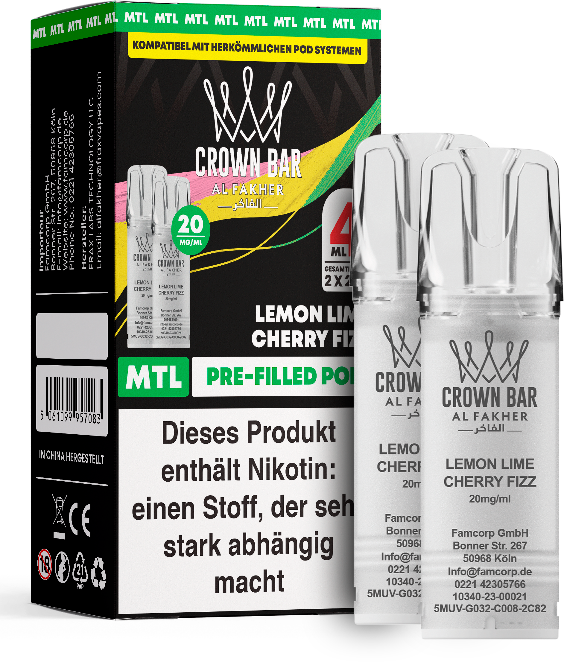 Al Fakher Lemon Lime Cherry Fizz Pod (MTL)