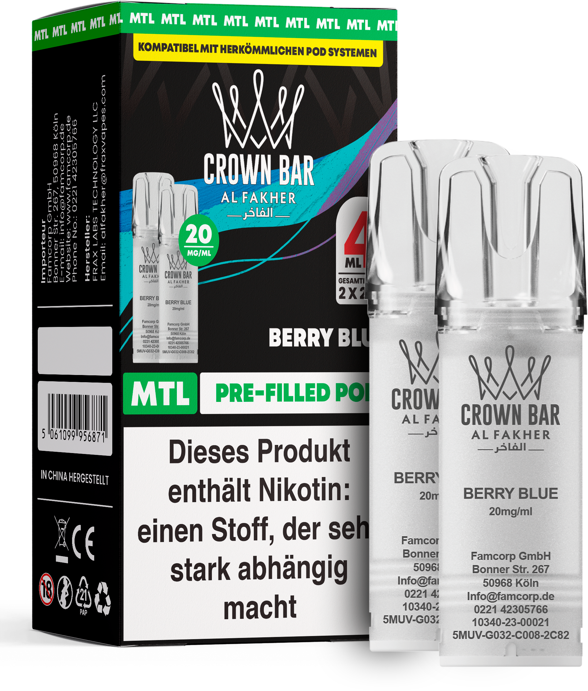 Al Fakher Berry Blue Pod (MTL)