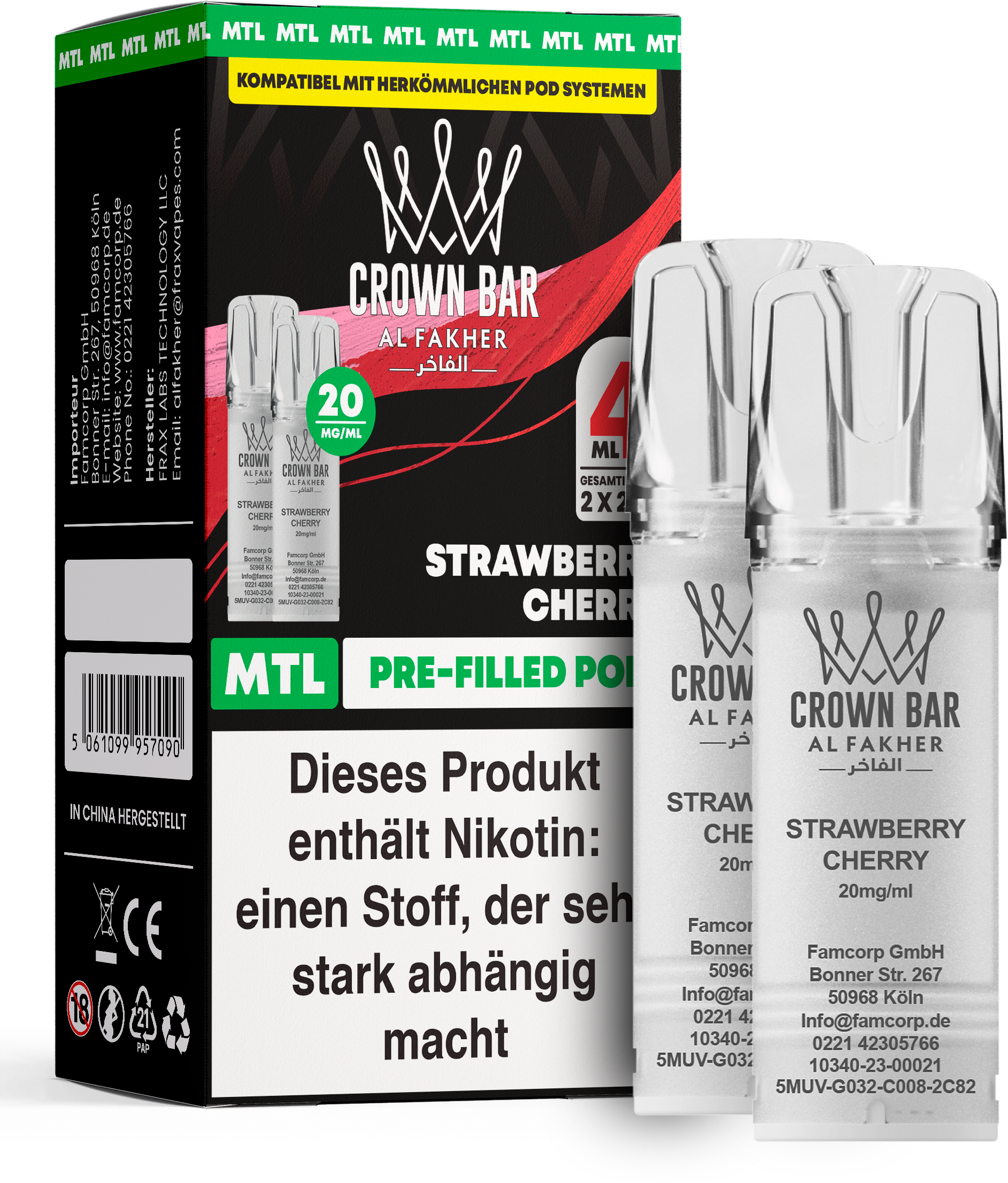 Al Fakher Strawberry Cherry Pod (MTL)