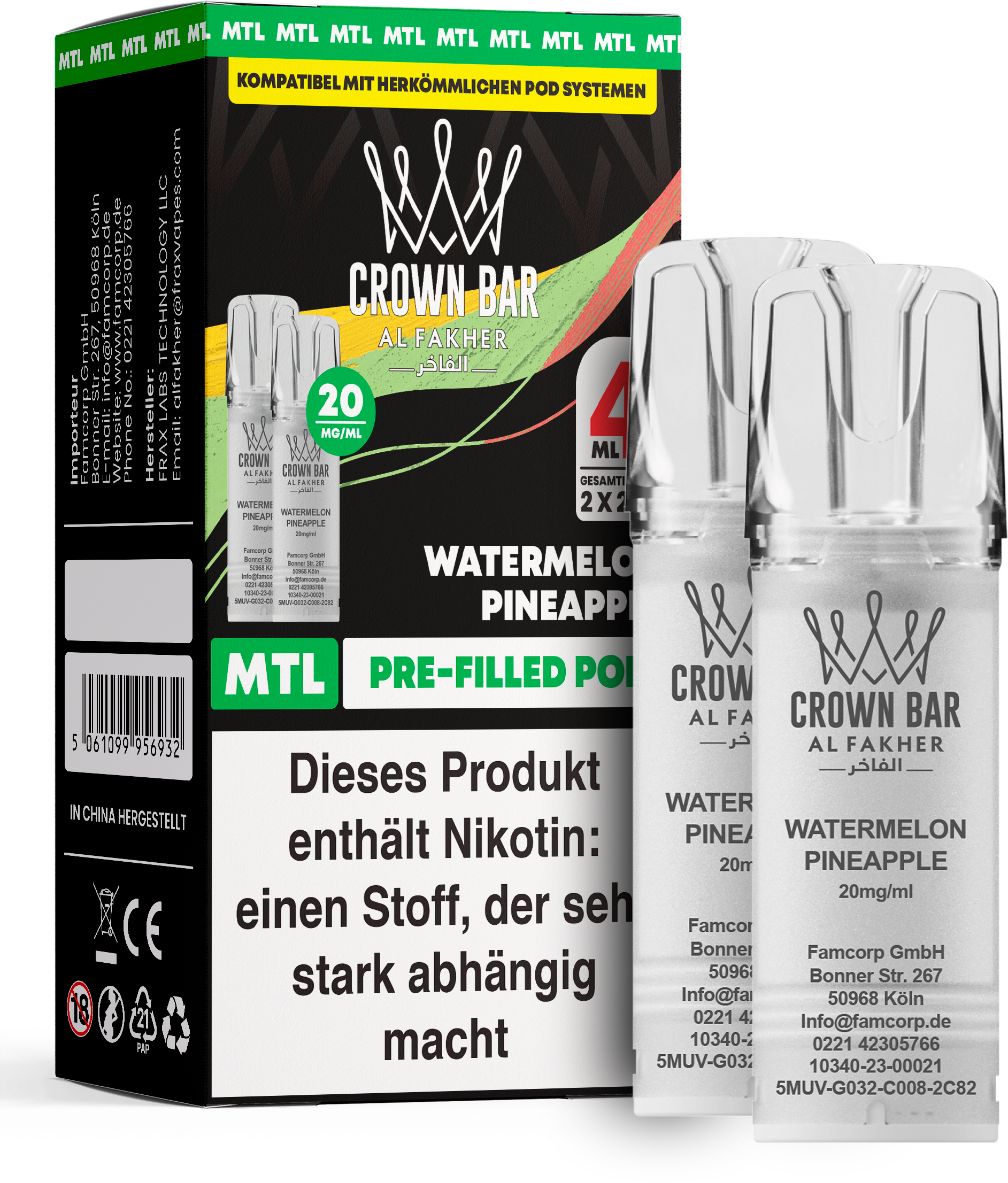 Al Fakher Watermelon Pineapple Pod (MTL)